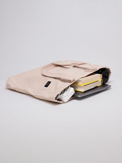 Terra Thread Organic Cotton Canvas Work Tote Bag In Sand Dune