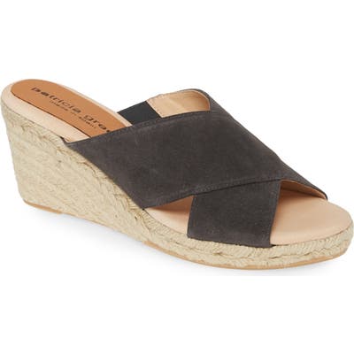 Patricia Green Annabelle Espadrille Wedge Slide Sandal, Grey