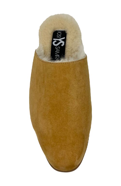 Yosi Samra Zoe Genuine Shearling Lined Mule In Whiskey