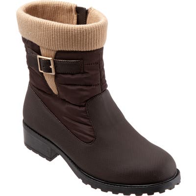 Trotters Berry Weatherproof Boot- Brown