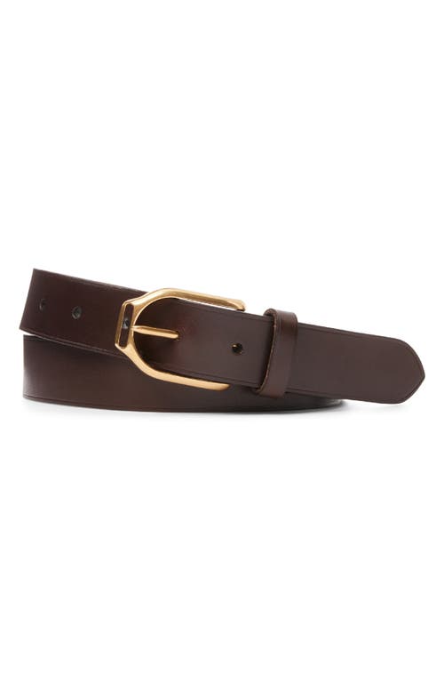 Welington Leather Belt in English Brown