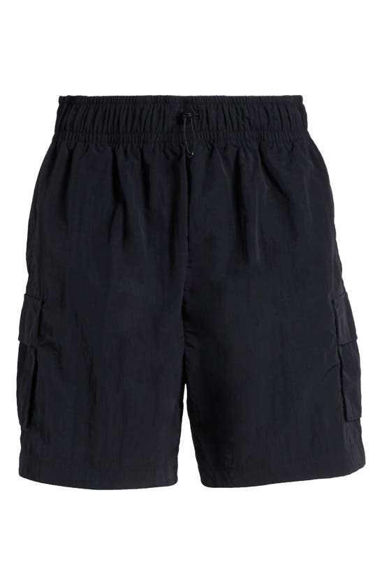 Shop Zella Free Form High Waist Nylon Cargo Shorts In Black