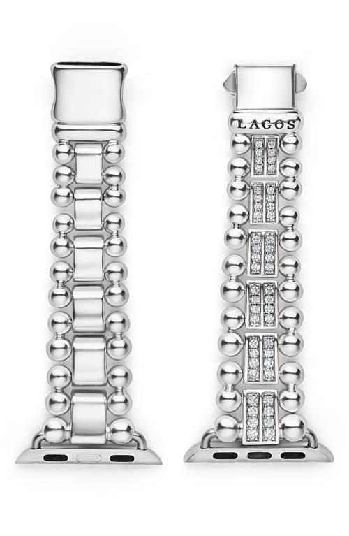 Shop Lagos Smart Caviar Sterling Silver Diamond Apple Watch® Watchband