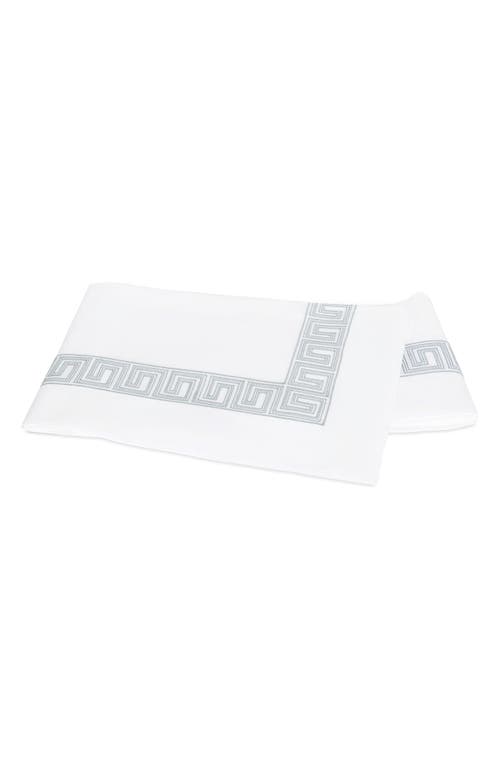 Matouk Ophelia 520 Thread Count Cotton Percale Flat Sheet In Silver