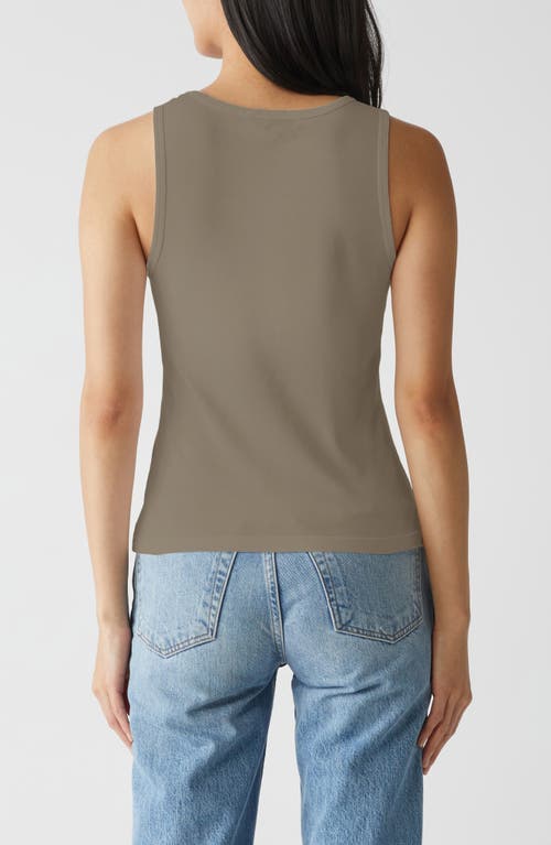 Shop Michael Stars Juno Scoop Neck Tank In Olive