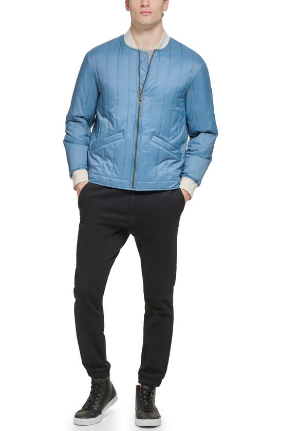 Shop Dockers ® Nylon Quilted Bomber Jacket In Blue