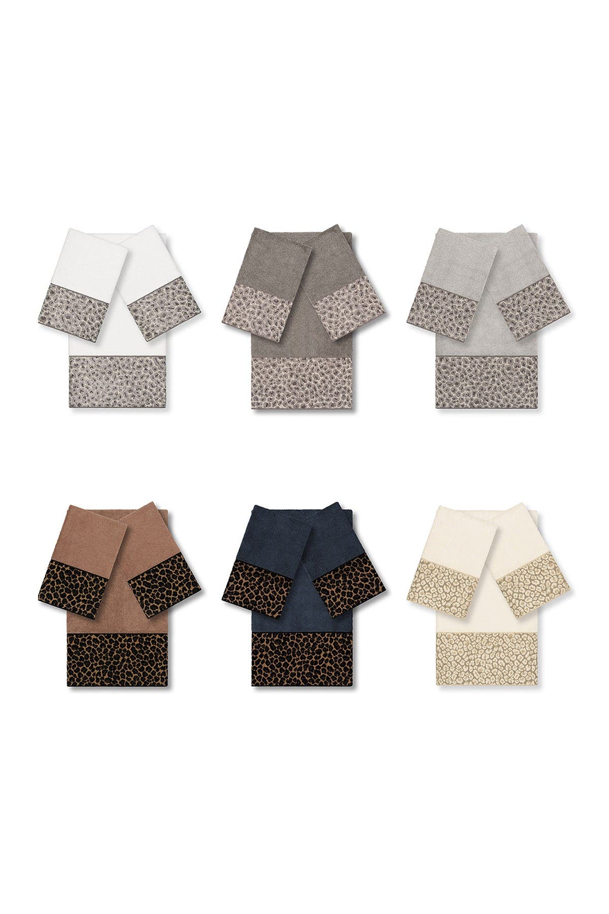 Linum Home Spots 3-piece Embellished Towel