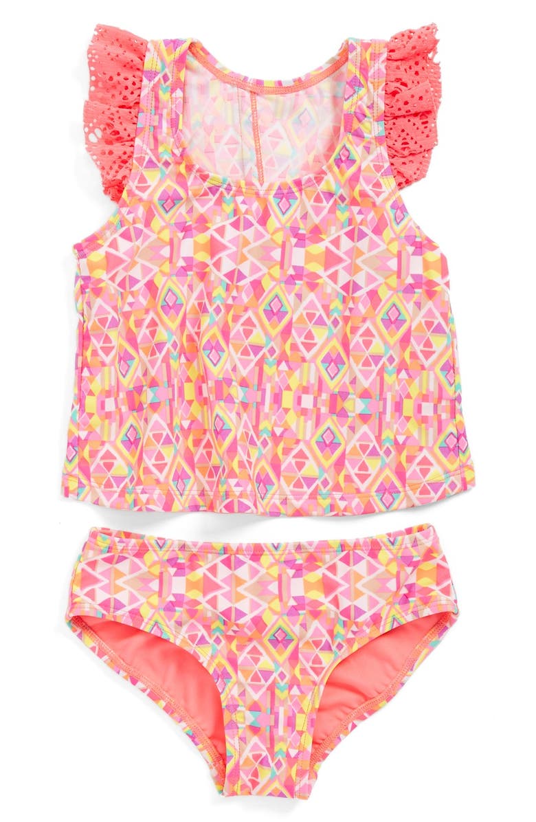 Hula Star 'Mini Mosaic' Two-Piece Swimsuit (Toddler Girls & Little ...