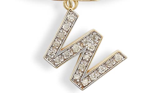Meshmerise Diamond Initial Charm Bracelet In Yellow-w