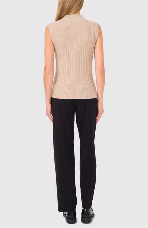 Shop Halogenr Halogen(r) Mock Neck Sleeveless Sweater In Coastal Beige