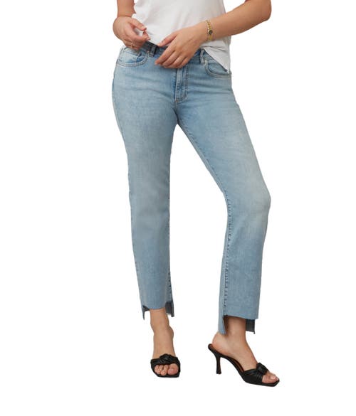 Shop Lola Jeans Jasper Mid Rise Straight Jeans In True Denim