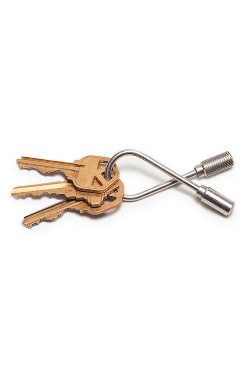Closed Helix Brass Key Ring in Stainless Steel