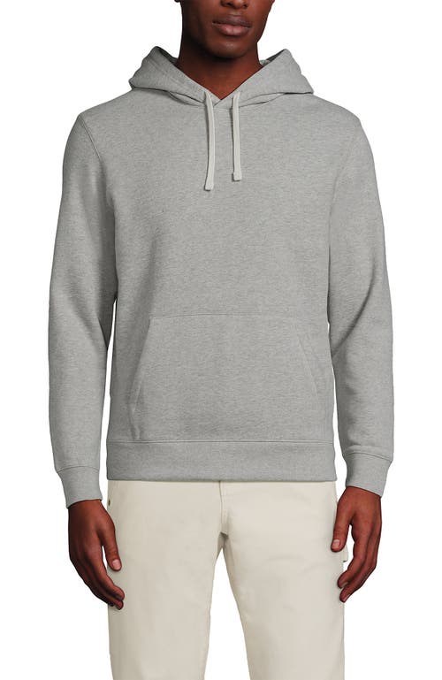 Shop Lands' End Long Sleeve Serious Sweats Pullover Hoodie In Gray Heather