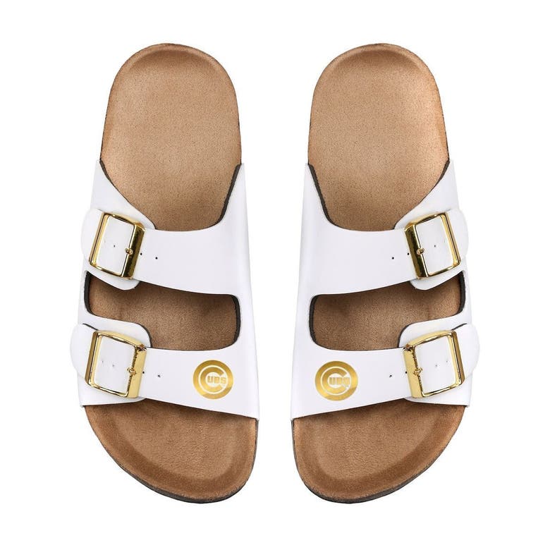 Foco Chicago Cubs Double-buckle Sandals In White