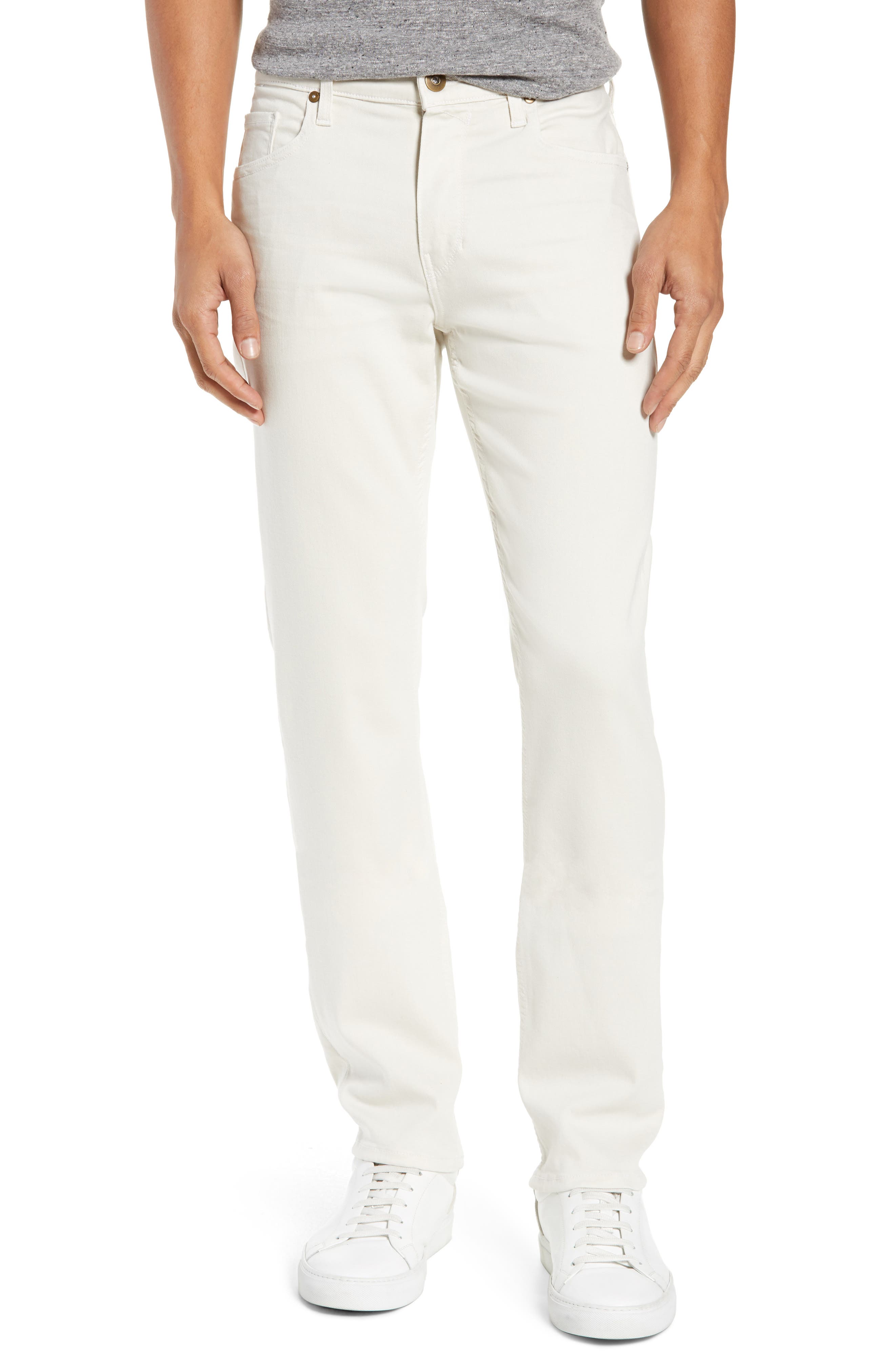 PAIGE Transcend Federal Slim Straight Leg Jeans (Coconut Milk) | Nordstrom