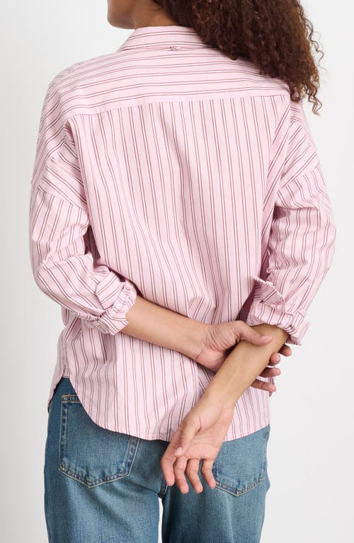 Shop Alex Mill Jo Stripe Cotton Button-up Shirt In Pink Stripe