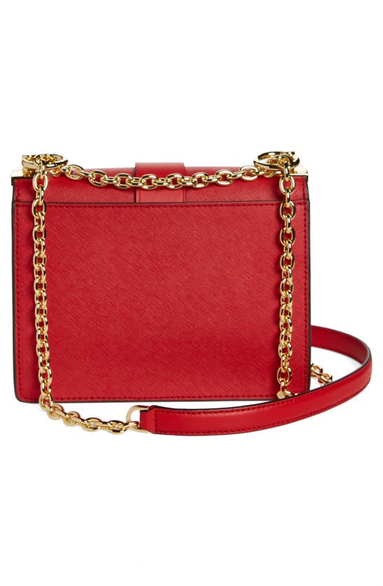 Michael Kors Greenwich Small Leather Convertible Crossbody Bag in Crimson  Red