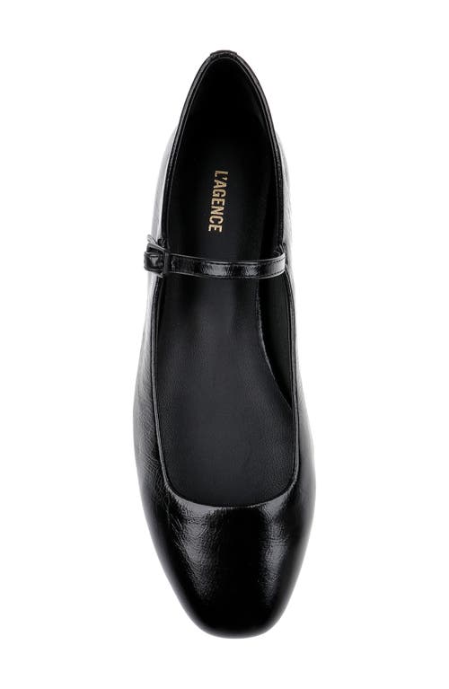 Shop L Agence L'agence Edelie Mary Jane Flat In Black Leather