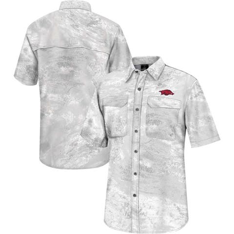 Men's Colosseum White ECU Pirates Free Spirited Mesh Button-Up Baseball  Jersey