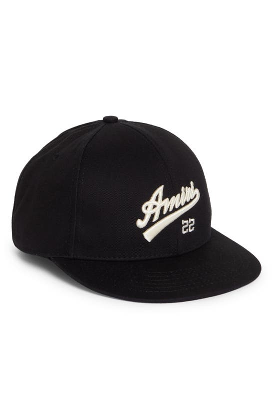 Amiri Logo-embroidered Cotton-twill Baseball Cap In Black