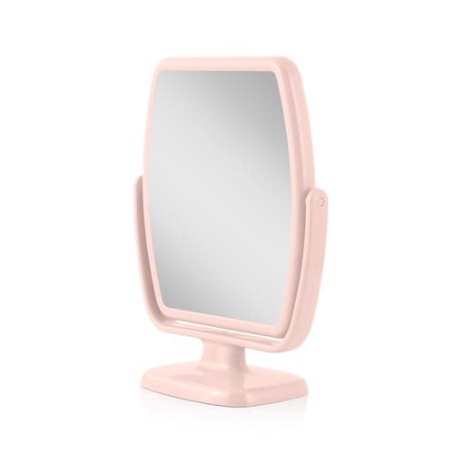 Zadro Geo Makeup Mirror With Magnification In Rose Quartz