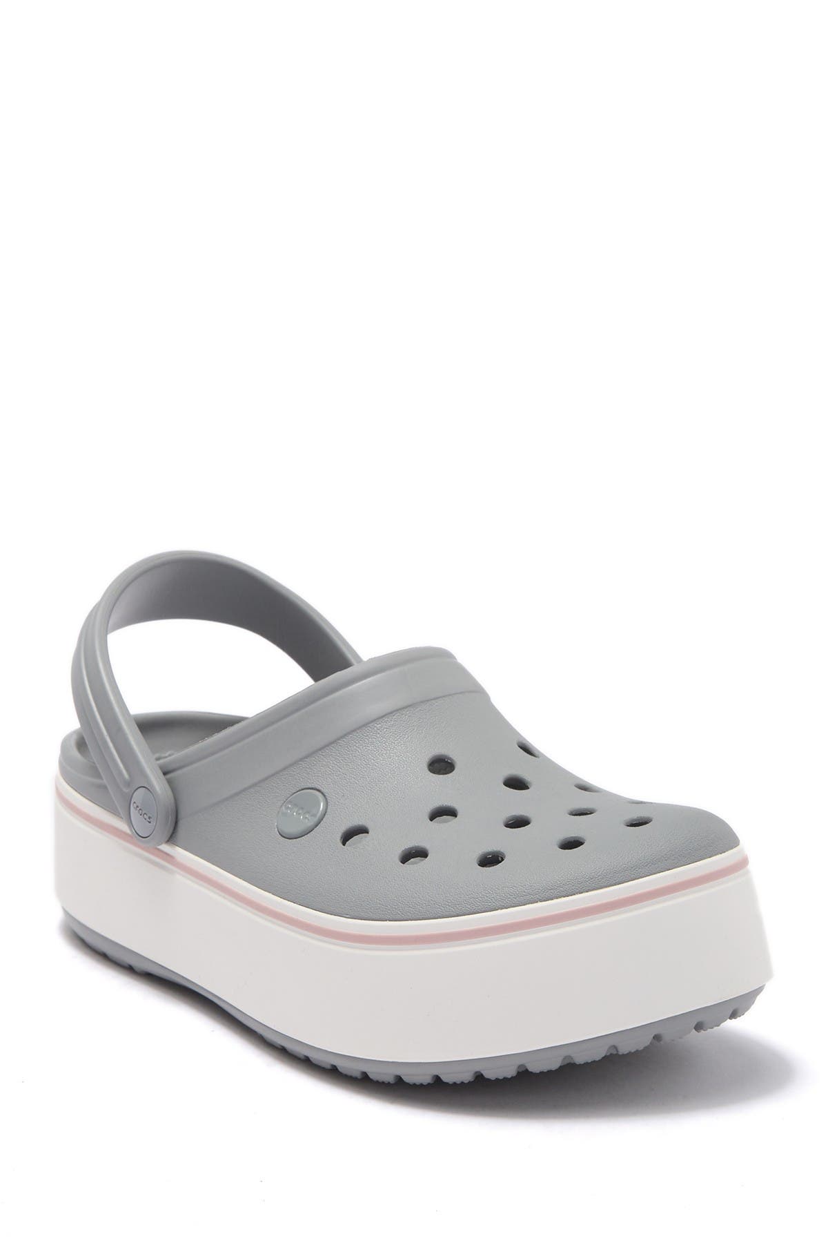 crocs platform grey