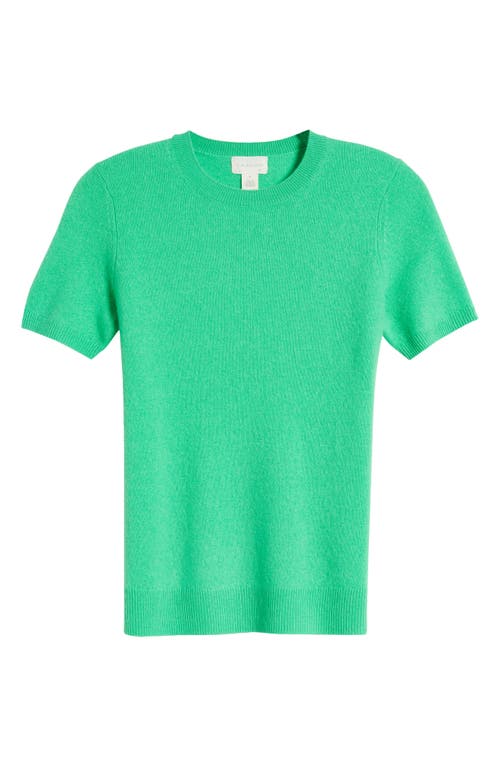 Shop Caslonr Caslon(r) Short Sleeve Wool & Cashmere Sweater In Green Bright