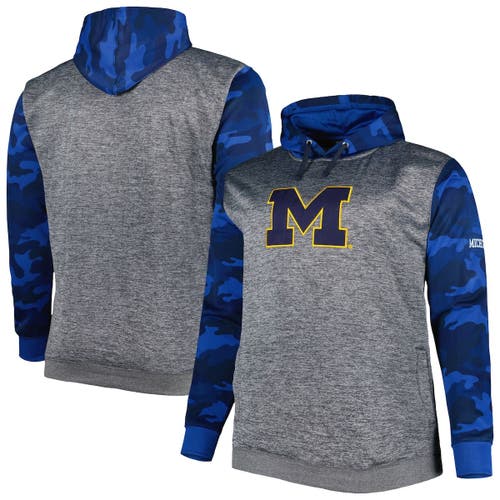 PROFILE Men's Charcoal Michigan Wolverines Camo Pullover Hoodie