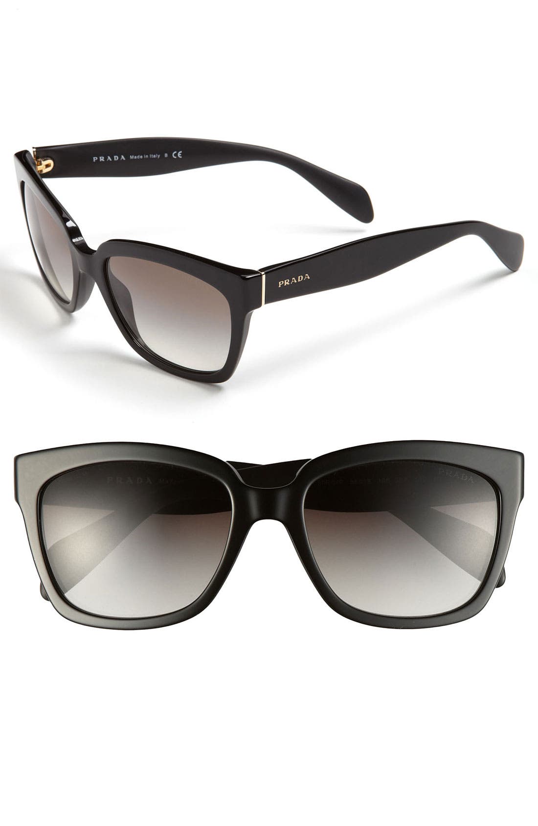 prada 56mm square sunglasses
