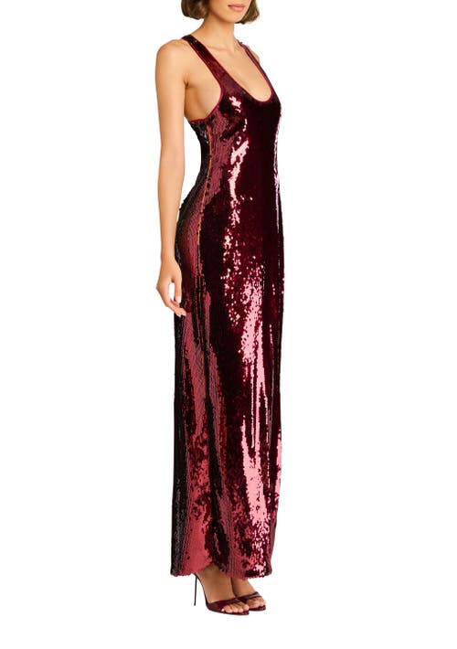 Shop Retroféte Retrofête Bella Sequin Dress In Port