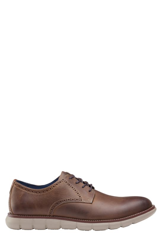 Shop Johnston & Murphy Milson Brogue Derby In Brown Oiled