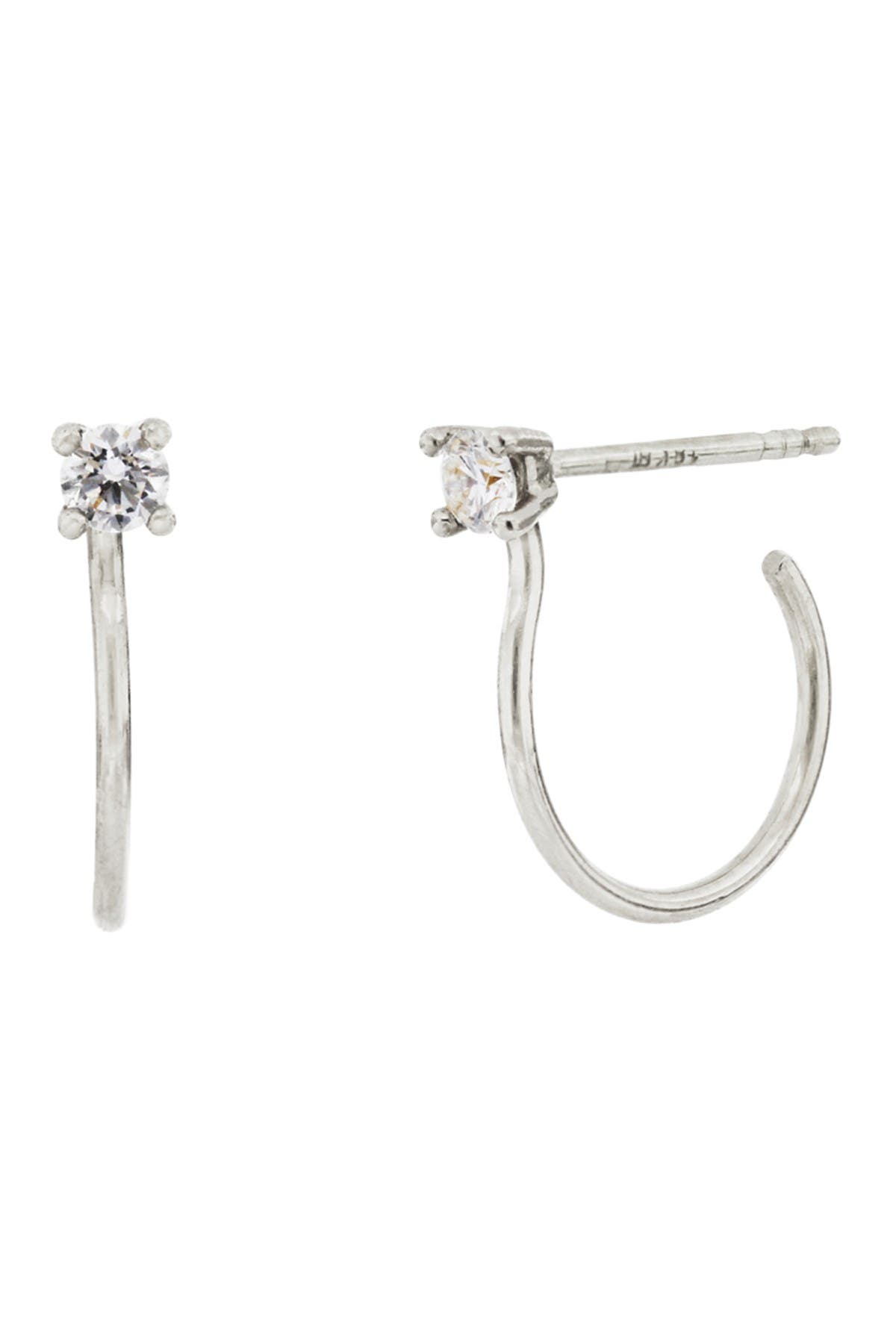 diamond solitaire hoop earrings