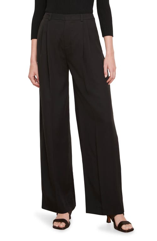 Vince Pleated Drop Waist Trousers Black at Nordstrom,