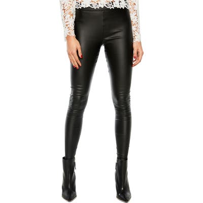 Bardot Raven Faux Leather Leggings, Black
