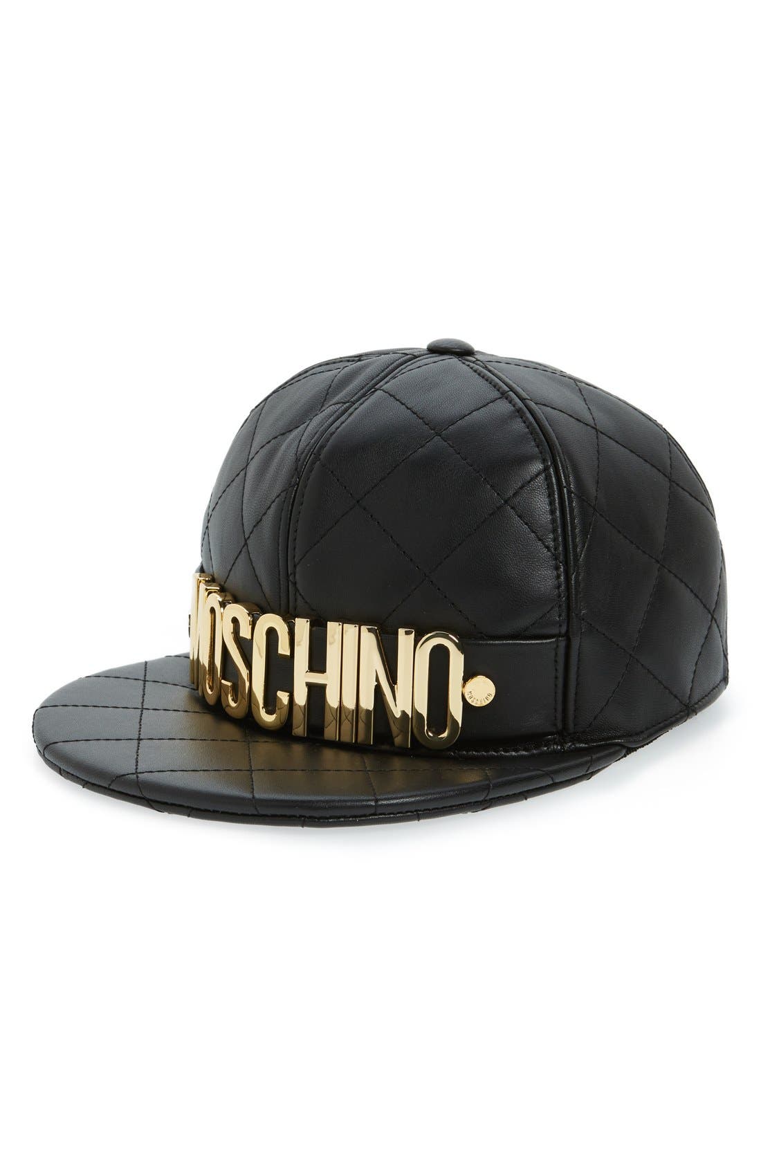 moschino leather hat