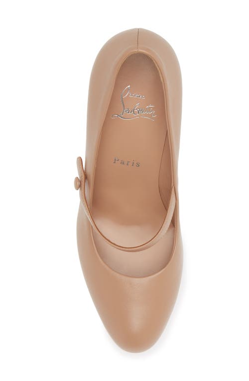 Shop Christian Louboutin Pumppie Round Toe Mary Jane Pump In Blush