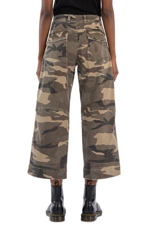 Shop Kut From The Kloth Ashton Raw Hem Crop Barrel Leg Jeans In Olive