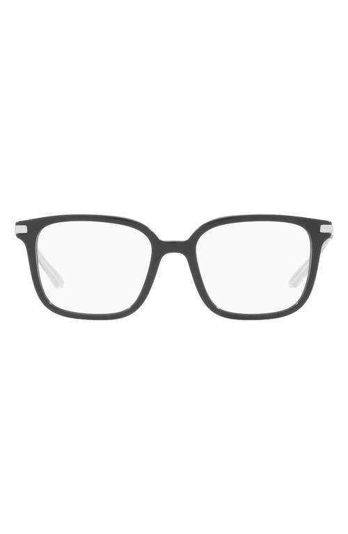 Prada 52mm Square Optical Glasses in Black at Nordstrom