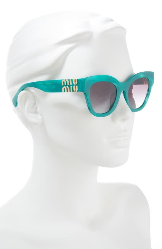 Shop Miu Miu 51mm Gradient Square Sunglasses In Green