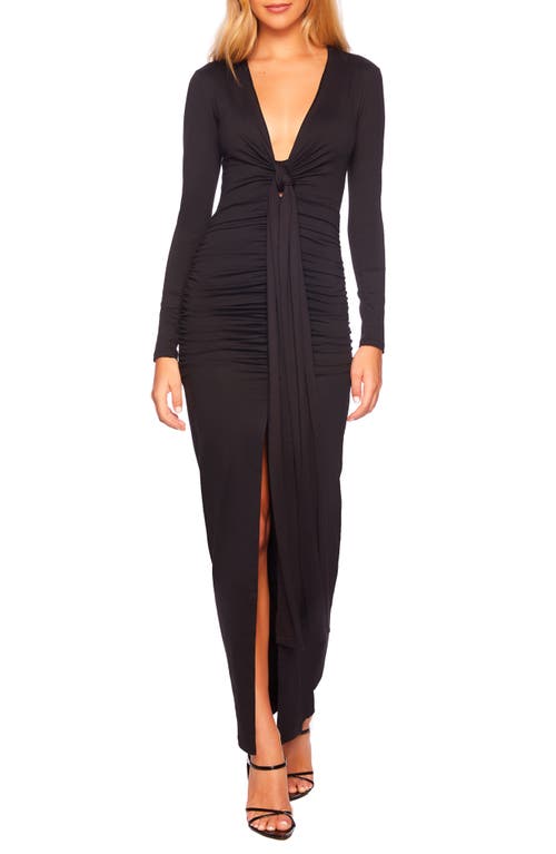 Susana Monaco Plunge Neck Long Sleeve Body-Con Dress at Nordstrom,