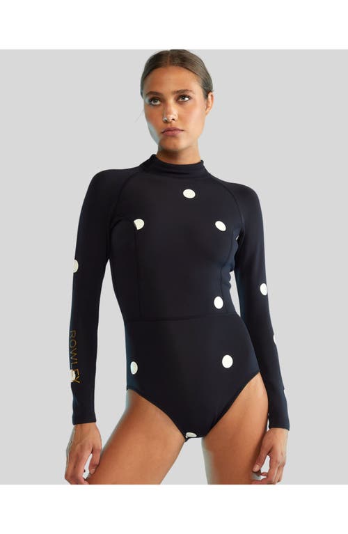 Cynthia Rowley Women's Polka Dot One-piece Wetsuit In Black/white Polka Dot