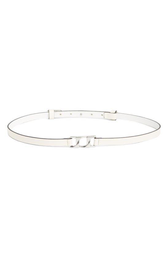 Rag & Bone Olympus Skinny Leather Belt In Antqwht