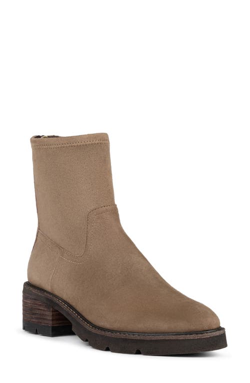 Shop Donald Pliner Snakeskin Embossed Trim Boot In Biscotti