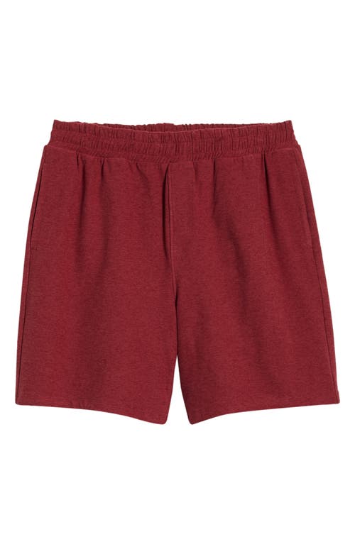 Shop Beyond Yoga Take It Easy Sweat Shorts In Burgundy Pop Heather