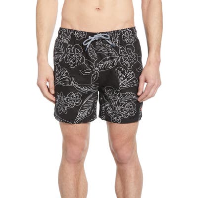 Ted Baker London Empress Swim Trunks, Black