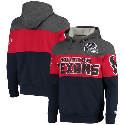 Starter Men's Heathered Pewter, Red Tampa Bay Buccaneers Extreme Fireballer Pullover Hoodie - Pewter, Red