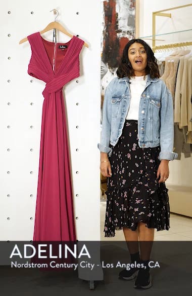 lulus vivid imagination chiffon gown