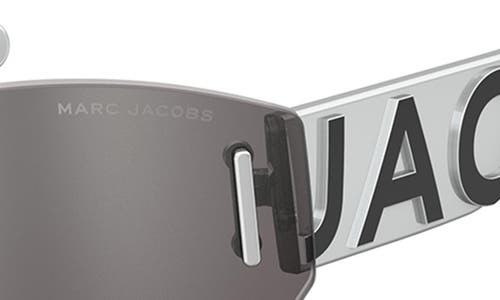 Shop Marc Jacobs 99mm Shield Sunglasses In Silver/silver Mirror