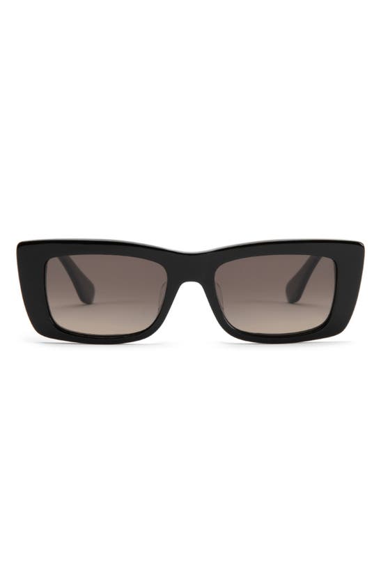 Mohala Eyewear Kea Special Fit Low 53mm Gradient Polarized Square Sunglasses In Black Lava