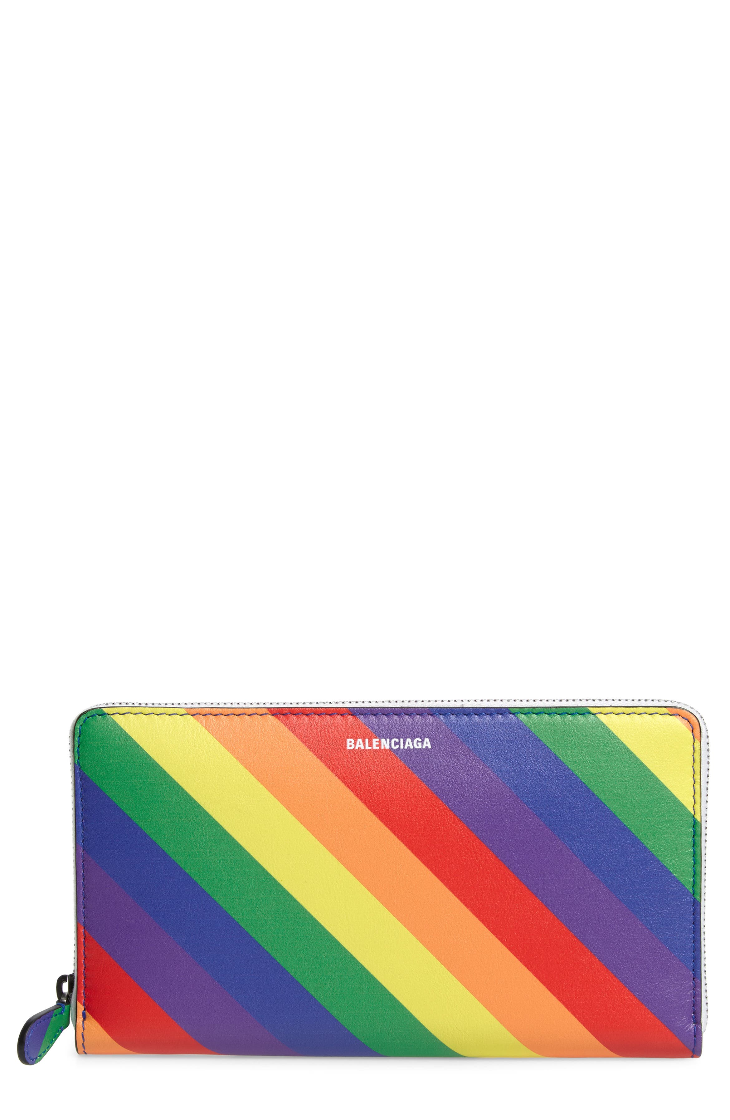 Balenciaga LGBTQIA+ Pride Rainbow Leather Continental Wallet | Nordstrom